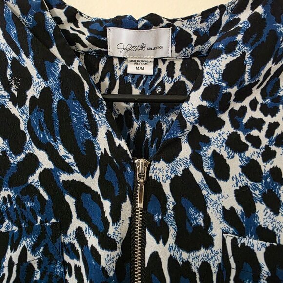 Blue leopard blouse - Picture 3 of 3